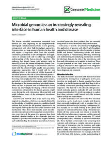 Microbial genomics: an increasingly revealing interface in human health and disease