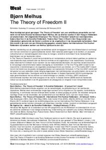 West  Press releaseBjørn Melhus The Theory of Freedom II
