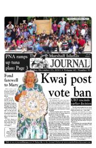 The Marshall Islands Journal —­­­Friday, December 23, 2011 Bikarej celebration: Page 6