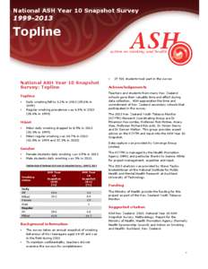 1  National ASH Year 10 Snapshot Survey[removed]