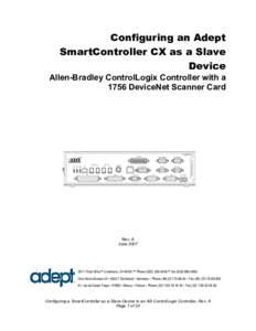 Configuring an Adept SmartController CX as a Slave Device
