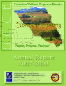 Annual ReportStephanie Larson, County Director University of California Cooperative Extension Sonoma County