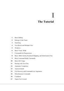 The Tutorial  1 Basic Editing