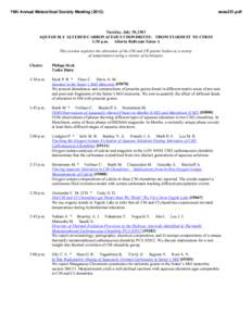 76th Annual Meteoritical Society Meeting[removed]sess251.pdf Tuesday, July 30, 2013 AQUEOUSLY ALTERED CARBONACEOUS CHONDRITES: FROM STARDUST TO CERES