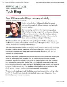 Evan Williams on building a company mindfully  I Tech blog