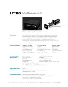 Lytro Development Kit  41mp sensor, Shutter, Heatsink Assy Graphin Interface Adapter PCB Lensboard PCB