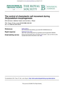 The control of chemotactic cell movement during Dictyostelium morphogenesis