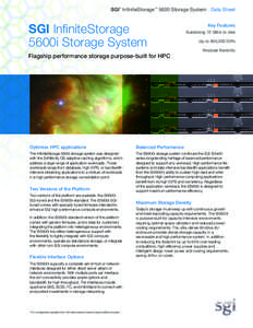 SGI InfiniteStorage™ 5600 Storage System Data Sheet ® SGI InfiniteStorage 5600i Storage System