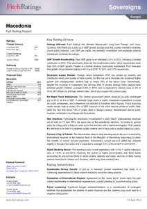 Sovereigns Europe Macedonia Full Rating Report Key Rating Drivers