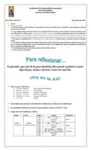 Academia de la Inmaculada Concepción Nivel Secundario ANUNCIOS DE SALÓN HOGAR Día 6 del I ciclo
