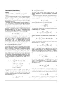 SUPPLEMENTARY MATERIALS THEORY A Gaussian statistical model for the superposition problem  ML superposition solutions