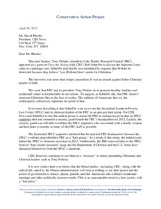 Microsoft Word - (FINAL) Letter to David Rhodes re  FRC and Schieffer