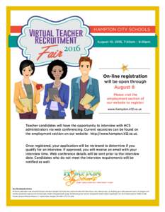Virtual Teacher Recruitment Fair  2016