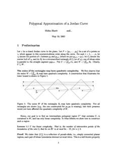 Polygonal Approximation of a Jordan Curve Micha Sharir and...  May 19, 2002