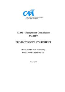 ICAO - Equipment Compliance-  Project Scope Statement
