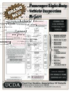 Passenger/Light-Duty Vehicle Inspection Report D N
