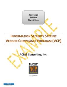 Microsoft Word - Vendor Compliance Program (VCP) -NIST (v2016.2)