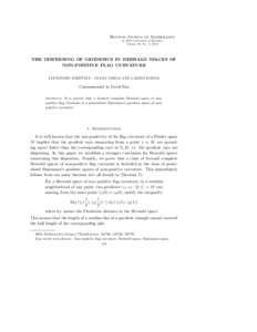 Houston Journal of Mathematics c 2004 University of Houston ­ Volume 30, No. 2, 2004  THE DISPERSING OF GEODESICS IN BERWALD SPACES OF