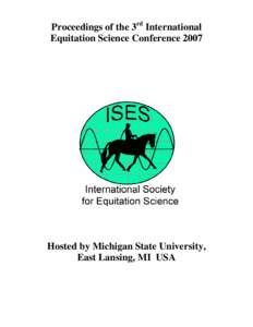 Proceedings of the 3rd International Equitation Science Conference 2007