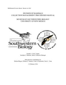 Collection / Collections care / Museology / Bird collections / Biological specimen / Museum of Southwestern Biology / Cultural studies / Culture