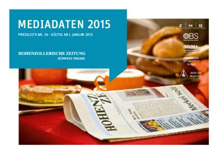Mediadaten 2015 Preisliste Nr. 54 · Gültig ab 1. Januar 2015 AG.MA Arbeitsgemeinschaft Media Analyse e. V.