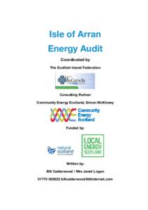    Isle of Arran Energy Audit Coordinated by The Scottish Island Federation