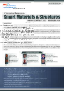 Smart Materials2nd International Conference on Smart Materials & Structures February29-March 02, 2016