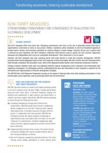 UNCTAD Toolbox Section 1 - Transforming economies, fostering sustainable development - Non-tariff Measures