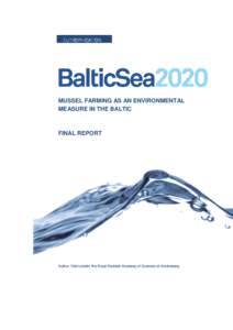 EUTROPHICATION  MUSSEL FARMING AS AN ENVIRONMENTAL MEASURE IN THE BALTIC  FINAL REPORT