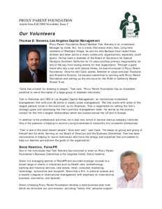 Microsoft Word - Article from Fall 2008 Newsletter - Volunteers