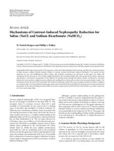 Contrast-induced nephropathy / Radiology / Proximal convoluted tubule / Nephron / Tubular fluid / Collecting duct system / Renal medulla / Loop of Henle / Sodium bicarbonate / Medicine / Human anatomy / Anatomy