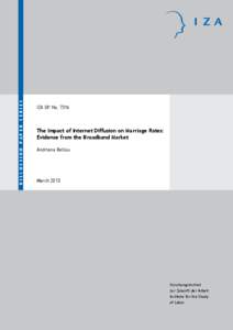 The Impact of Internet Diffusion on Marriage Rates: Evidence from the Broadband Market