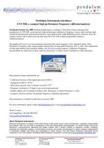 Pendulum Instruments CNT-91R press release_081001