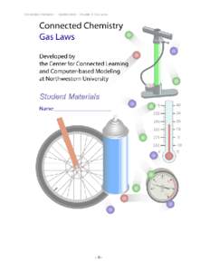 Connected Chemistry – Student Book - Chapter 1: Gas Laws  -0- Connected Chemistry – Student Book - Chapter 1: Gas Laws