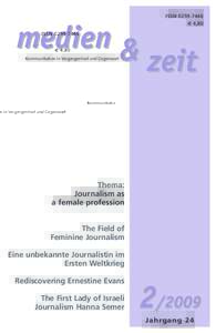 medien & Kommunikation in Vergangenheit und Gegenwart ISSN € 4,80
