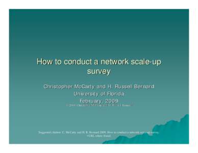 Microsoft PowerPoint - How to conduct a network scale-up survey-December 2008.ppt