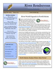 River Rendezvous Promoting watershed education and awareness in the Red River Basin Sept/Oct 2013