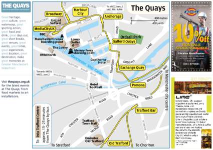 NUTS 1 statistical regions of England / Geography of England / Greater Manchester / Metropolitan boroughs / Salford Quays / MediaCityUK / The Lowry / Salford /  Greater Manchester / Imperial War Museum North / Manchester / L. S. Lowry / M602 motorway