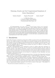 Guessing Attacks and the Computational Soundness of Static Equivalence? Mathieu Baudet1 Bogdan Warinschi2
