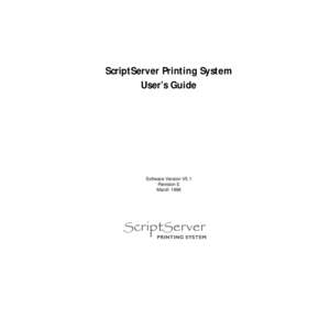 ScriptServer Printing System User’s Guide Software Version V5.1 Revision E March 1998