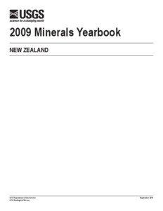 The Mineral Industry of New Zealand in 2009