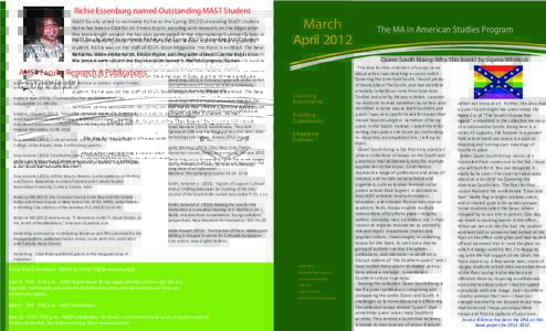 2012 MarchApril MAST Newsletter Inside