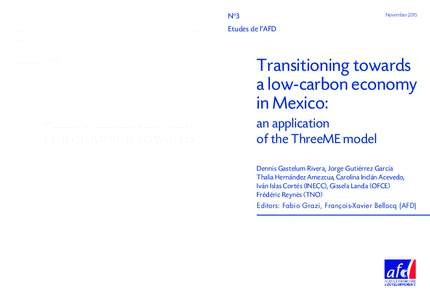 N o3 Transitioning towards a low-carbon economy in Mexico: 3  November 2015