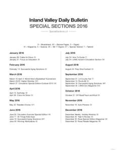 Inland Valley Daily Bulletin Special Sections 2016 •••••• SpecialSections.LA