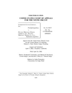 FOR PUBLICATION  UNITED STATES COURT OF APPEALS FOR THE NINTH CIRCUIT UNDERWOOD COTTON COMPANY, INC.,