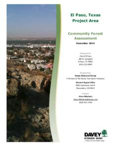 El Paso, Texas Project Area Community Forest Assessment December 2014