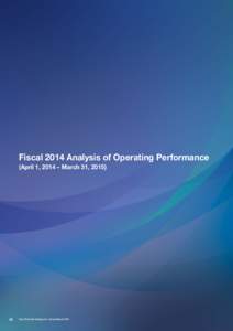 Fiscal 2014 Analysis of Operating Performance (April 1, 2014 – March 31, Sony Financial Holdings Inc. Annual Report 2015