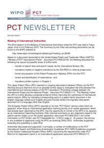 PCT NEWSLETTER No[removed]February 2015)