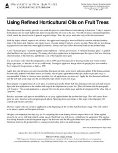 Using Refined Horticultural Oils