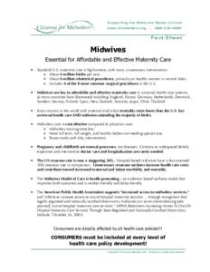 Supporting the Midwives Model of Care www.cfmidwifery.org